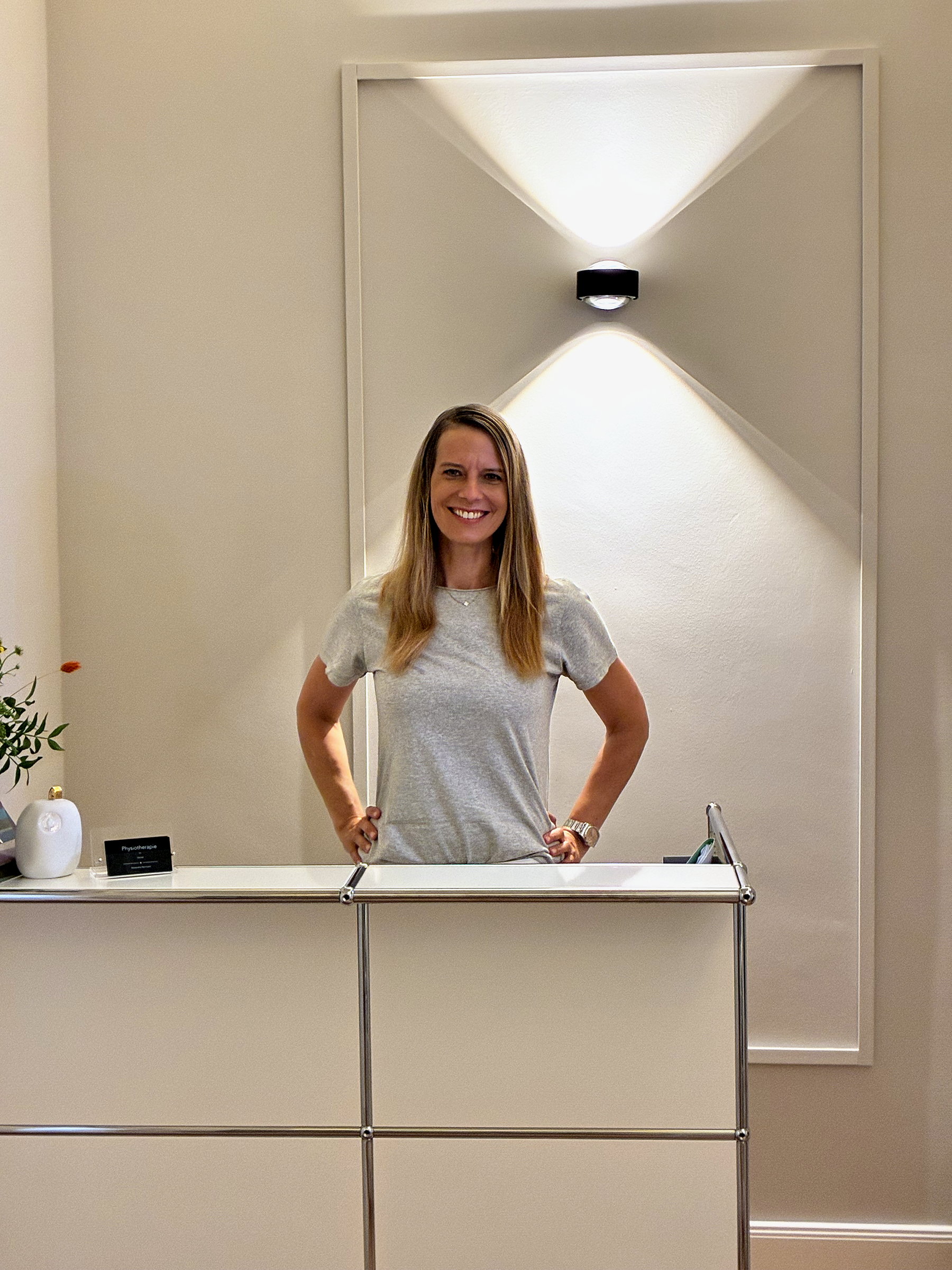 Empfangsbereich der Praxis Physiotherapie im Viertel
